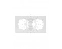 Рамка подвійна горизонтальна біла Lezard серія Vesna 742-0200-147